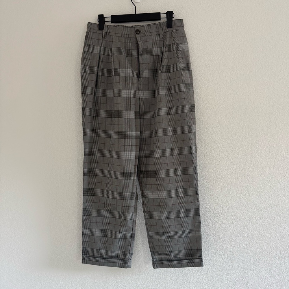 Astr women's Gray Plaid Dress Pants